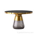Réplique de verre en verre Casablancabrass Gold Smart Table